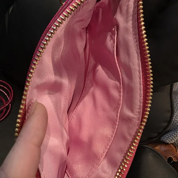 Coach Pink Multi Color Graphic Clutch with Gold Accents - Like New - Picture 5 of 6